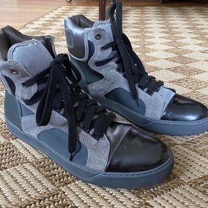 Lanvin, Size 10, Grey and Black, Sneakers